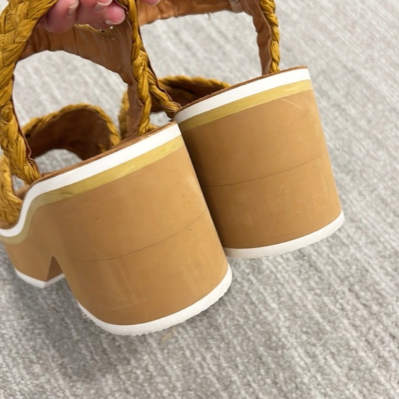 NWOT Clergerie Chrissy Woven Raffia Platform Sandal. - Picture 10 of 12